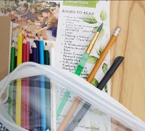 nature journal with colored pencils kit and more