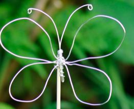 wire butterfly on a stick