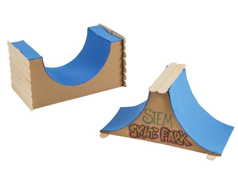 small models of skateboarding ramps